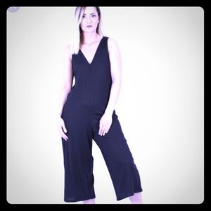 Zara Black Sleeveless Jumpsuit